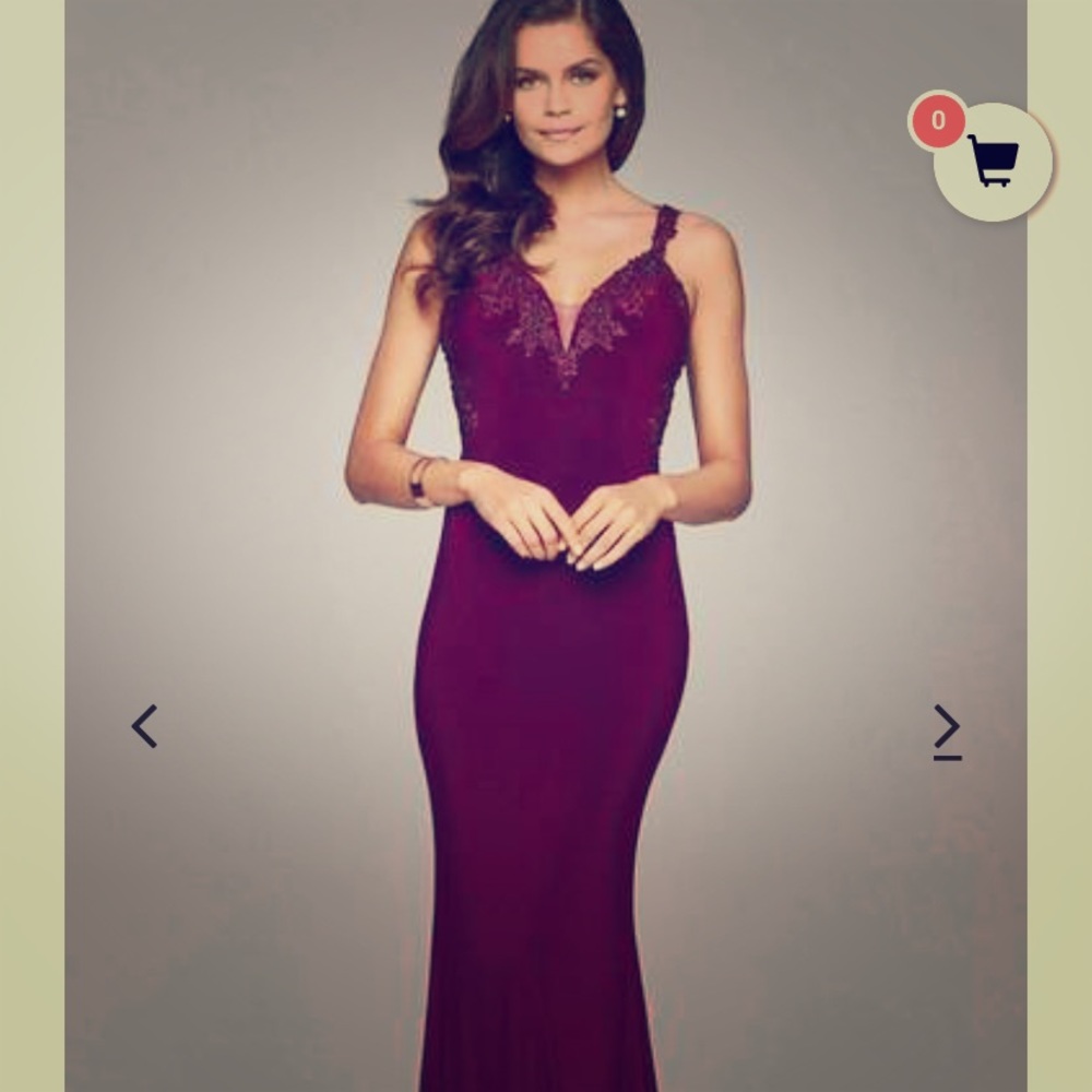 Faviana S7999 Burgandy Dress
